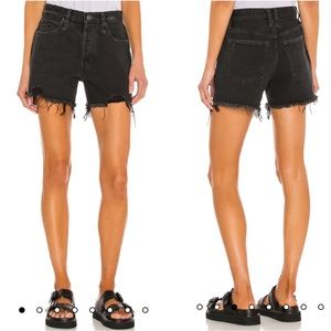 Free People Makai Cutoff Short in Washed Black Size 30